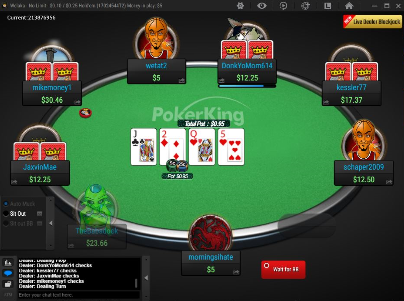 PokerKing game table