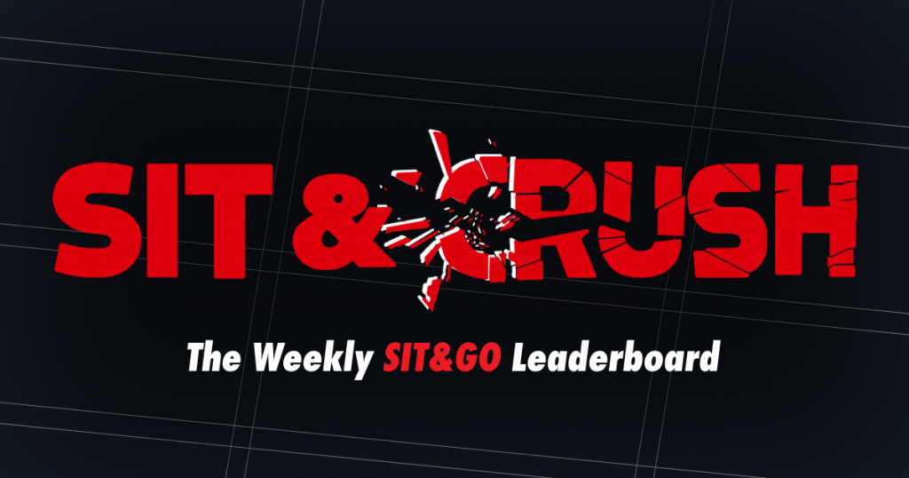 Sit & Crush weekly leaderboard for Sit & Go players on PokerKing
